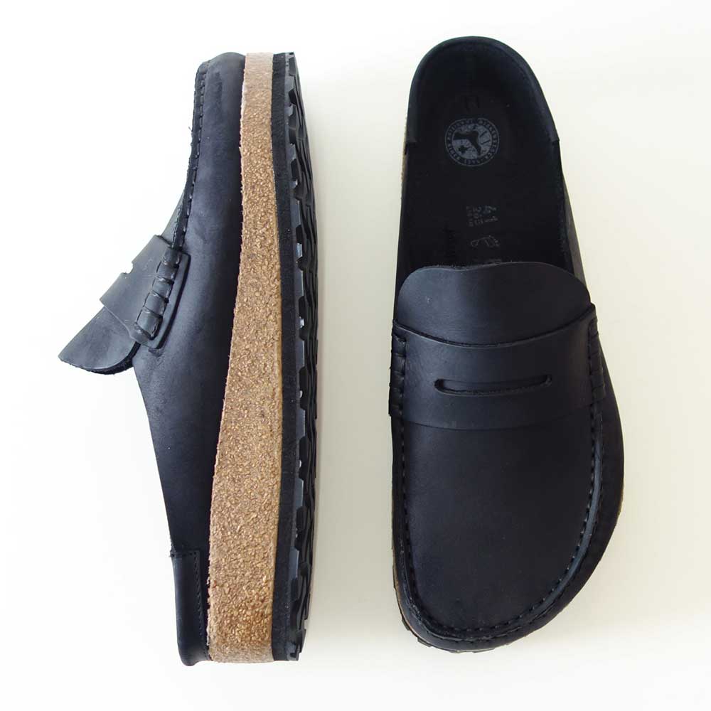 ビルケンシュトックBIRKENSTOCKNaples(ネープルス)幅広(レギュラーフィット)1025040(オイルヌバックレザー/ブラック)メンズサボクロッグ快適サンダル「靴」