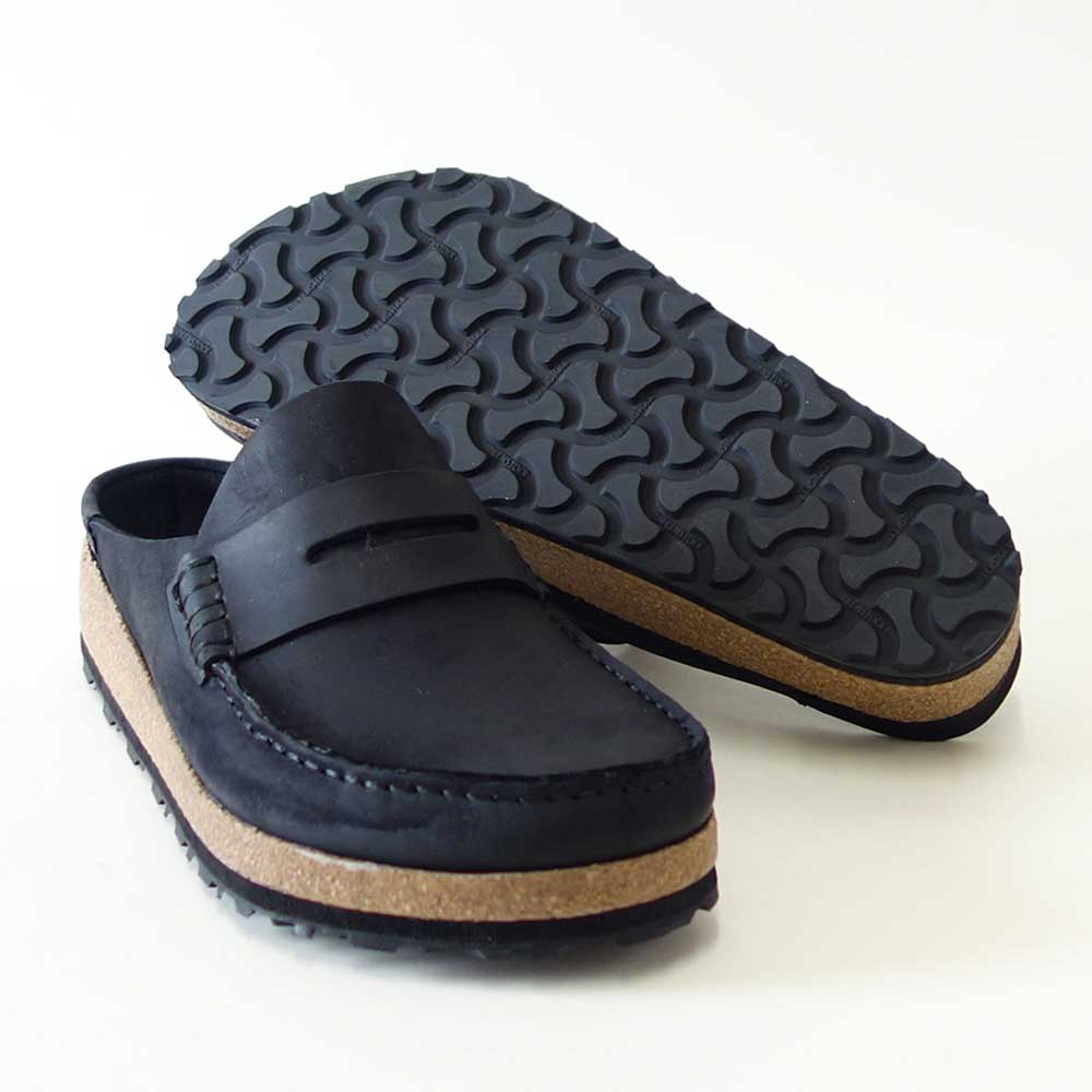 ビルケンシュトックBIRKENSTOCKNaples(ネープルス)幅広(レギュラーフィット)1025040(オイルヌバックレザー/ブラック)メンズサボクロッグ快適サンダル「靴」