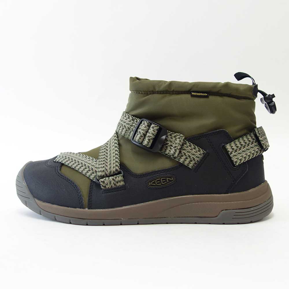 【SALE 30%OFF】 キーン KEEN HOODZERRA WP フッドゼラ ウォータープルーフ 1025478 Dark Olive/Black(メンズ) 防水 ショートブーツ ウォーキング 「靴」
