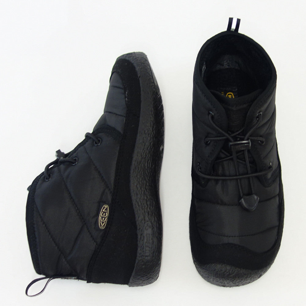 キーン KEEN ハウザー ツー チャッカ ウォータープルーフ 1025513 ブラック/ブラック(キッズ)1025516 ショートブーツ 防水ウインターブーツ 「靴」