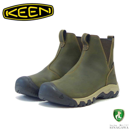 KEEN キーン グレタ チェルシー ウォータープルーフ 1025527 :Olive/Timberwolf(ウィメンズ)天然皮革 アンクルブーツ 防水ブーツ アウトドア 「靴」