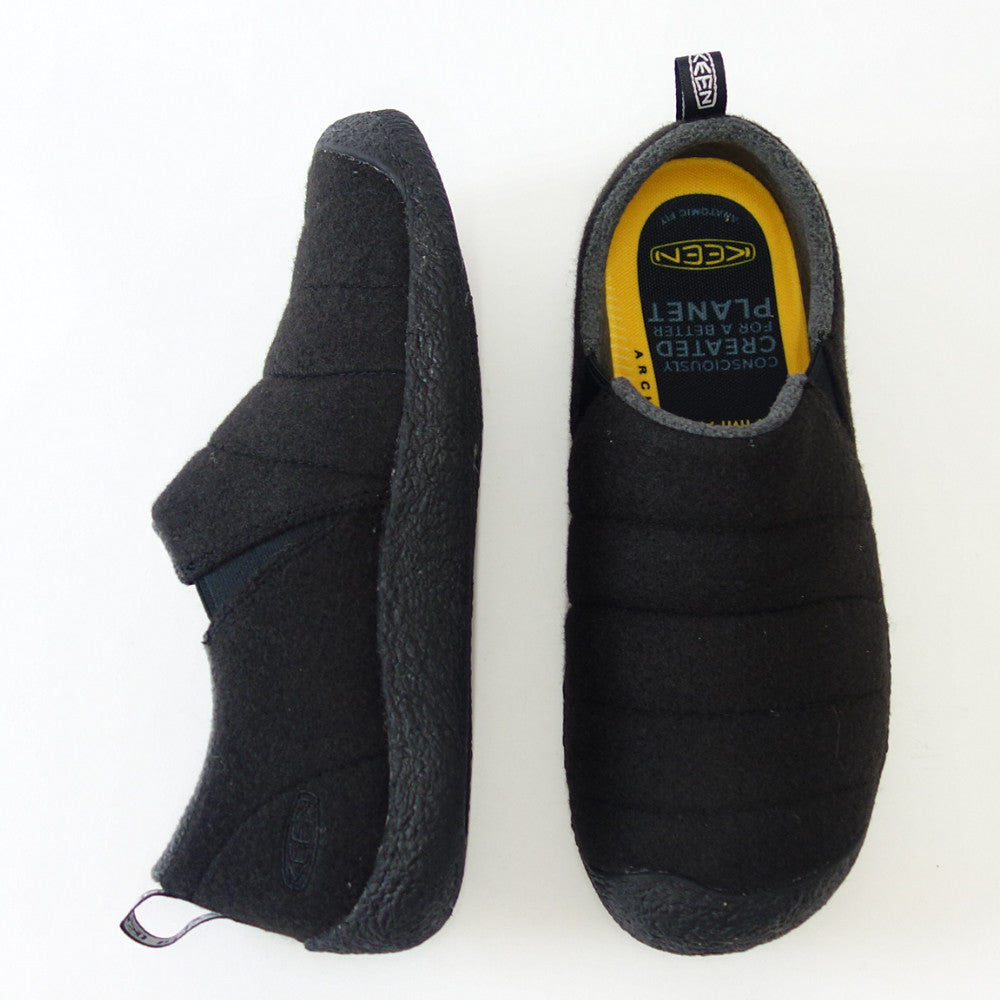 キーン KEEN ハウザー ツー 1025624 Black Felt(メンズ)ソフトなフェルト素材 温かみのあるスリッポンシューズ「靴」