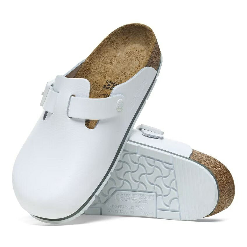 ビルケンシュトックBIRKENSTOCKプロフェッショナルBostonPRO(ボストンプロ)1025992ホワイト(メンズサンダル)レギュラーフィット天然皮革クロッグサボ医療厨房仕事履き「靴」
