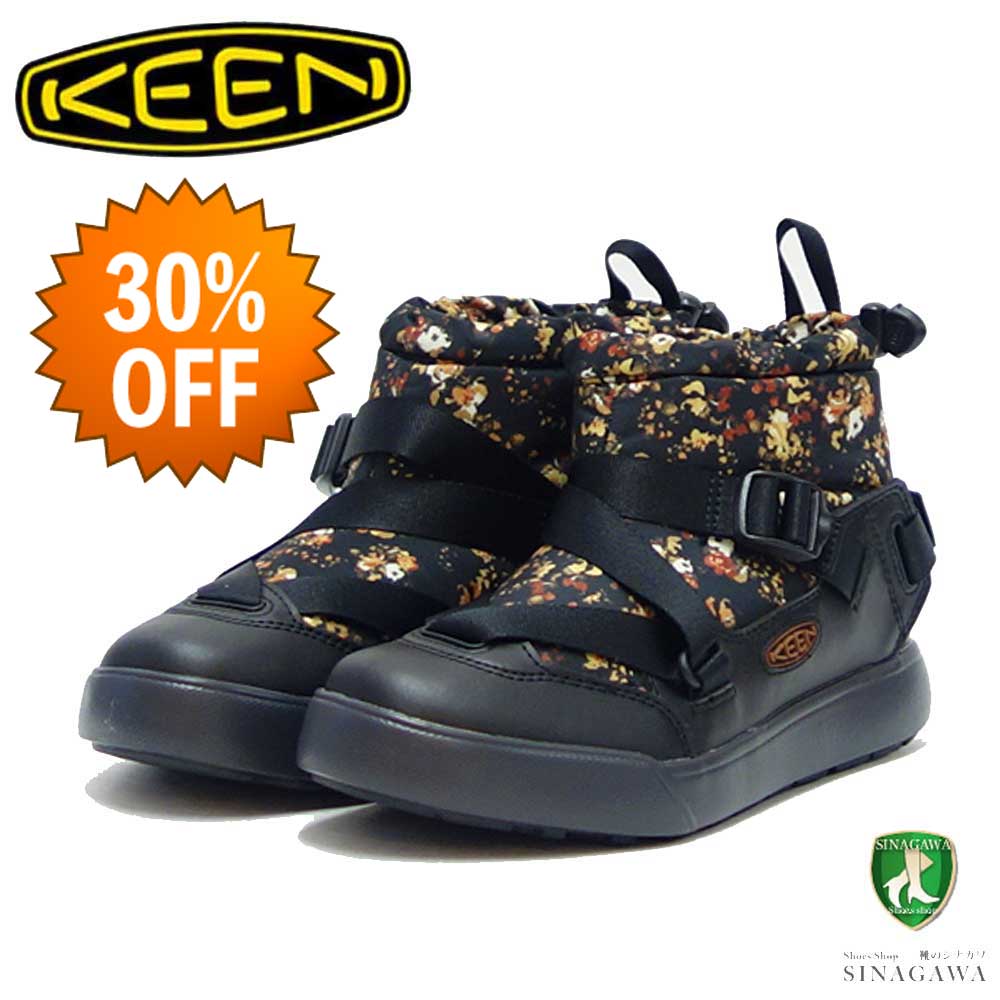 【SALE 30%OFF】 キーン KEEN HOODZERRA WP フッドゼラ ウォータープルーフ 1026674 マルチ/ブラック(レディース) 防水 ショートブーツ ウォーキング 「靴」