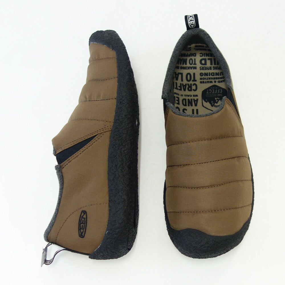 キーン KEEN ハウザー ツー 1026859 Dark Earth / Black(メンズ)ソフトなナイロン素材 温かみのあるスリッポンシューズ「靴」