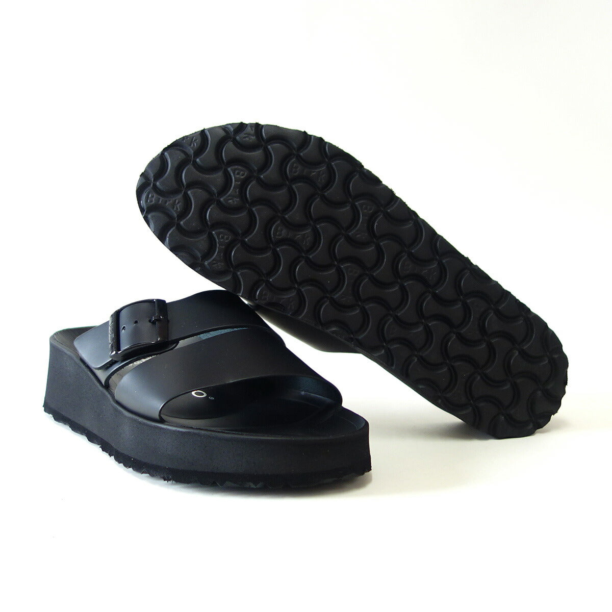 papilliobyBIRKENSTOCKビルケンシュトックAlmina(アルミナ)ブラック1026872(ナロー幅狭)厚底ドイツ生まれの快適サンダル「靴」