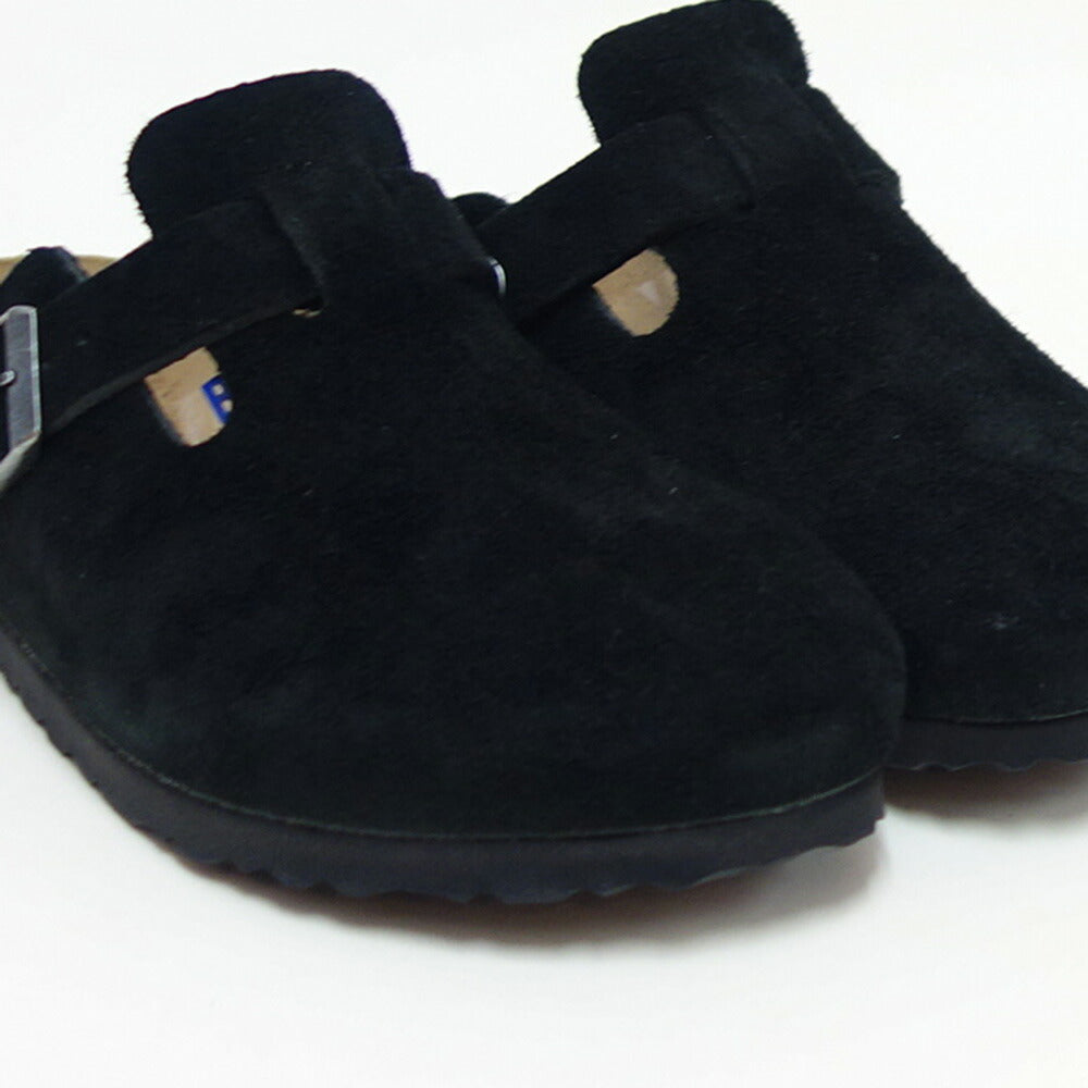 ビルケンシュトックBIRKENSTOCKBoston(ボストン)幅狭(ナローフィット)1027067(スエードレザー/ブラック)レディースサンダルサボクロッグドイツ製快適サンダル「靴」