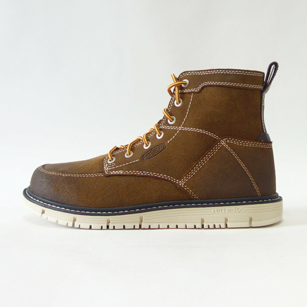 KEEN キーン サンノゼ シックス(ソフトトゥ) ワークブーツ 1027119(メンズ)カラー:Coffee Bean/Star White 工事現場 アウトドア ウォーキングシューズ ハイキングシューズ「靴」