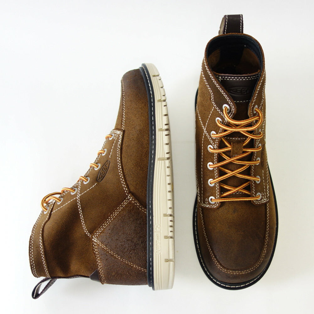 KEEN キーン サンノゼ シックス(ソフトトゥ) ワークブーツ 1027119(メンズ)カラー:Coffee Bean/Star White 工事現場 アウトドア ウォーキングシューズ ハイキングシューズ「靴」