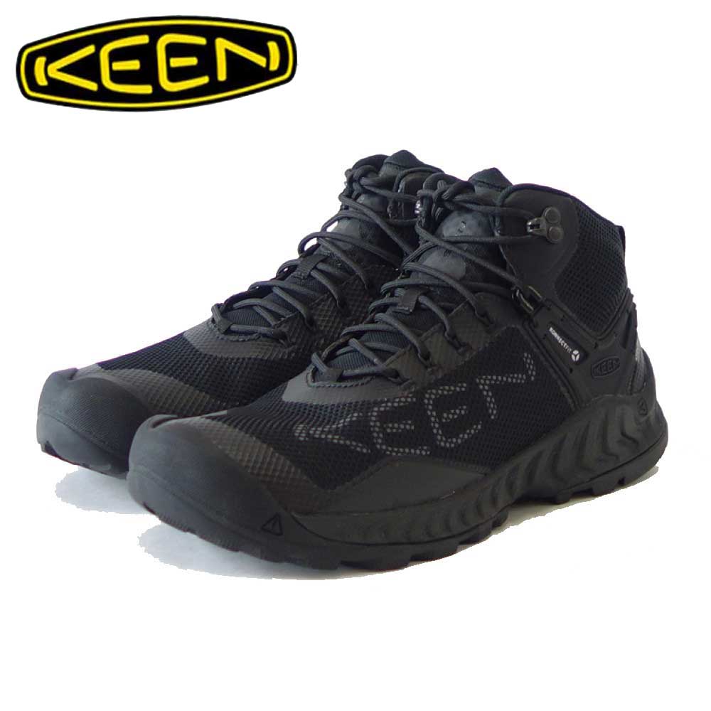 KEEN キーン NXIS EVO WP 1027191 ネクシス エヴォ ミッド ウォータープルーフ カラー:ブラック ライトハイキングシューズ ウォーキング トレッキング トラベル(メンズ)「靴」