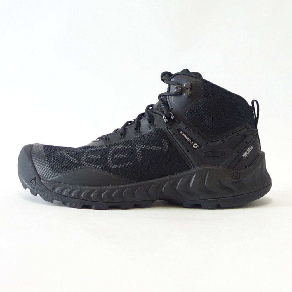 KEEN キーン NXIS EVO WP 1027191 ネクシス エヴォ ミッド ウォータープルーフ カラー:ブラック ライトハイキングシューズ ウォーキング トレッキング トラベル(メンズ)「靴」