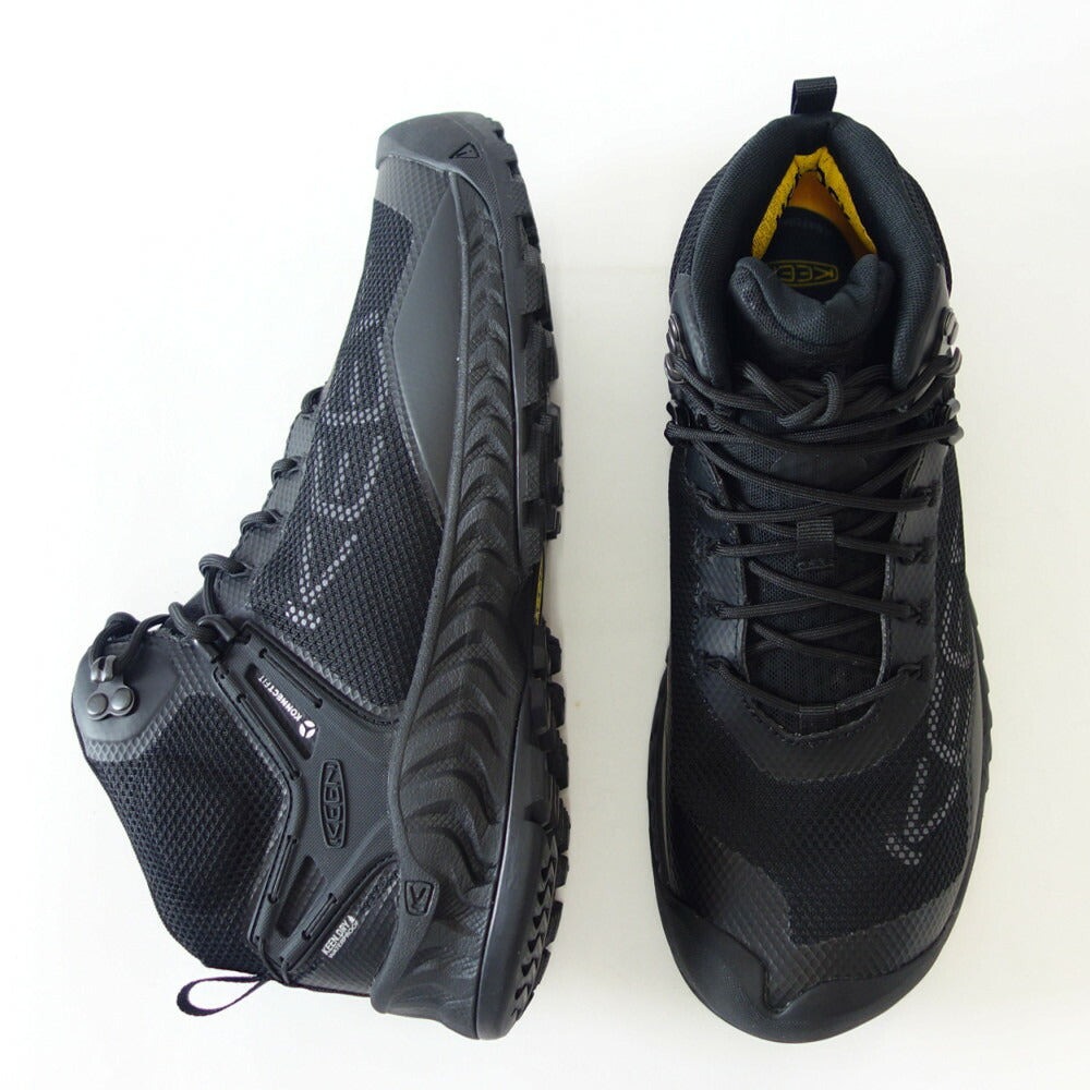 KEEN キーン NXIS EVO WP 1027191 ネクシス エヴォ ミッド ウォータープルーフ カラー:ブラック ライトハイキングシューズ ウォーキング トレッキング トラベル(メンズ)「靴」