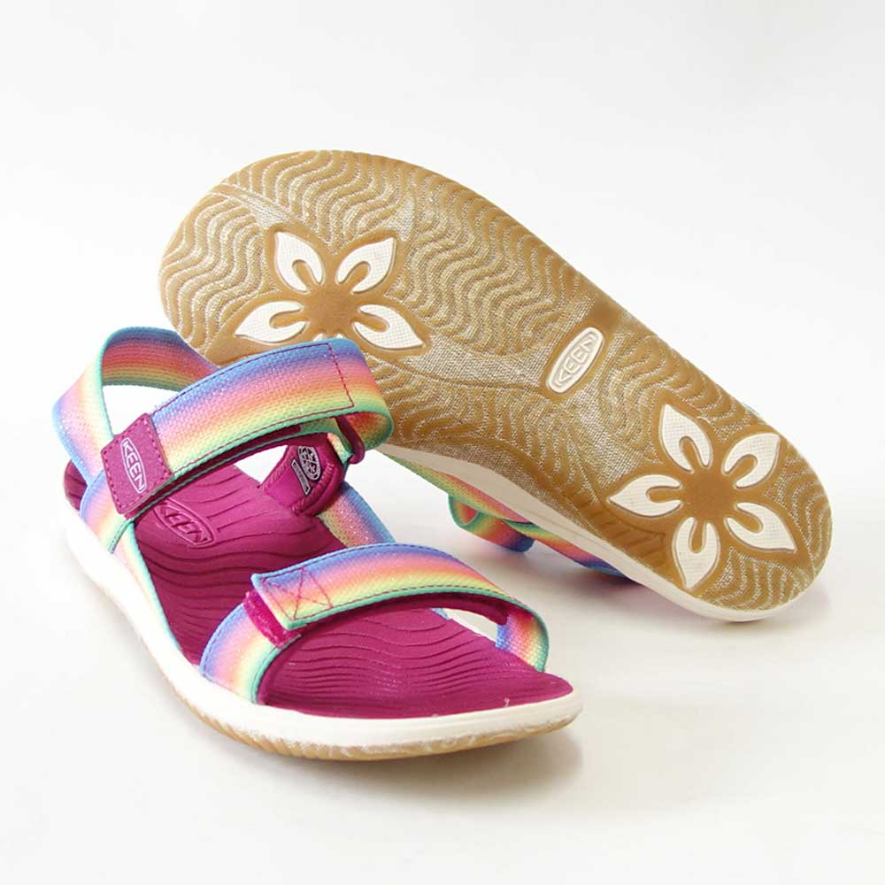 【SALE 30%OFF】 キーン KEEN エル バックストラップ 1027308 Rainbow/Festival Fuchsia(キッズ) 1027332 スポーツ オープントゥサンダル ビーチ サンダル 「靴」