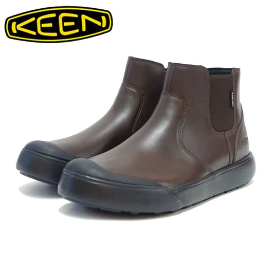KEEN キーン エレナ チェルシー ウォータープルーフ 1027863 :バイソン/ブラック(ウィメンズ)天然皮革 アンクルブーツ 防水ブーツ 「靴」