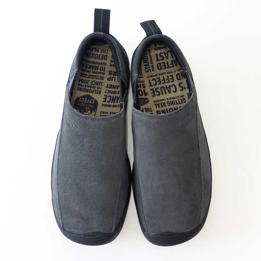 KEEN キーン JASPER SLIP-ON ジャスパー スリップオン スニーカー 1027879(メンズ)カラー:Magnet/Black アウトドアスニーカー ウォーキングシューズ 天然皮革 本革 スエード「靴」
