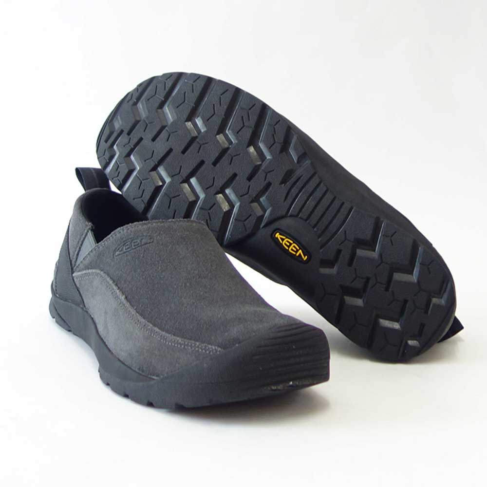 KEEN キーン JASPER SLIP-ON ジャスパー スリップオン スニーカー 1027879(メンズ)カラー:Magnet/Black アウトドアスニーカー ウォーキングシューズ 天然皮革 本革 スエード「靴」