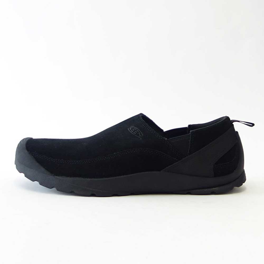 KEEN キーン JASPER SLIP-ON ジャスパー スリップオン スニーカー 1027881(メンズ)カラー:Black/Black アウトドアスニーカー ウォーキングシューズ 天然皮革 本革 スエード「靴」