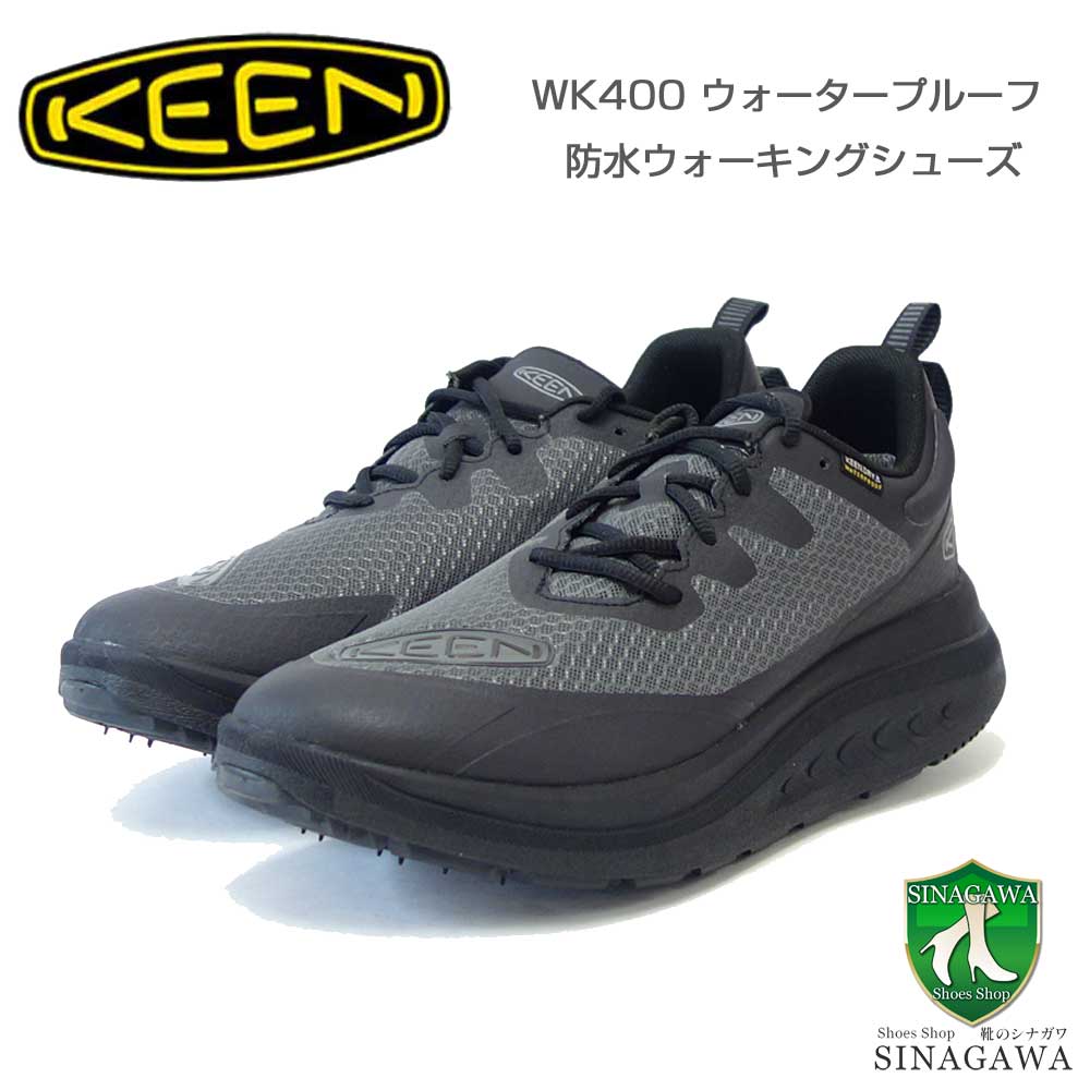 KEENキーンWK400WP1028026ダブルケー400ウォータープルーフウォーキングシューズカラー:Black/Blackウォーキング(メンズ)「靴」