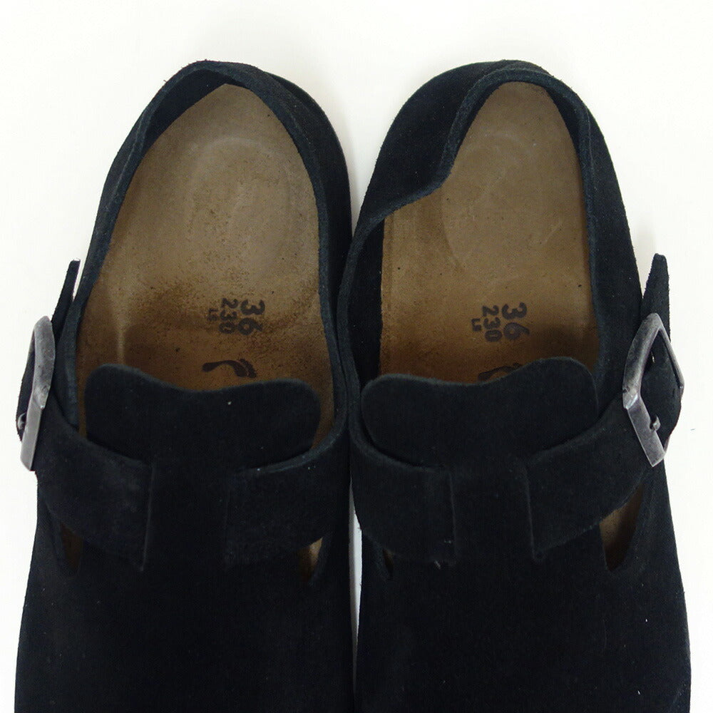 BIRKENSTOCKビルケンシュトックLONDON(ロンドン)ナローフィット(幅狭)ユニセックス1028078(スエードレザー/ブラック)ドイツ生まれの快適シューズ「靴」