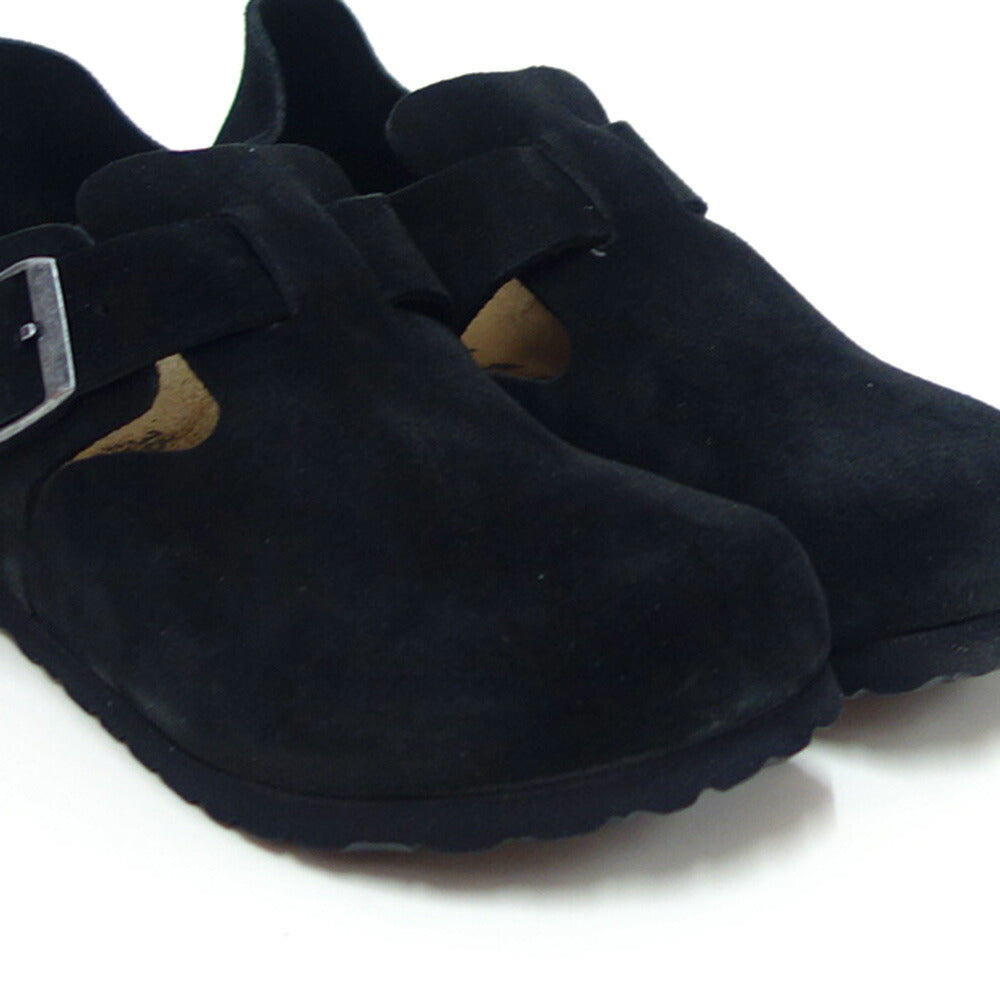BIRKENSTOCKビルケンシュトックLONDON(ロンドン)ナローフィット(幅狭)ユニセックス1028078(スエードレザー/ブラック)ドイツ生まれの快適シューズ「靴」