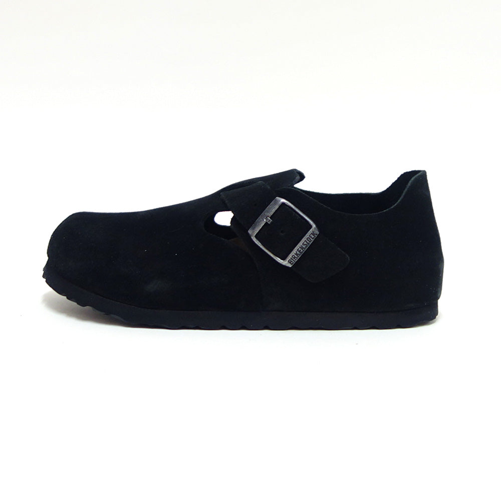 BIRKENSTOCKビルケンシュトックLONDON(ロンドン)ナローフィット(幅狭)ユニセックス1028078(スエードレザー/ブラック)ドイツ生まれの快適シューズ「靴」