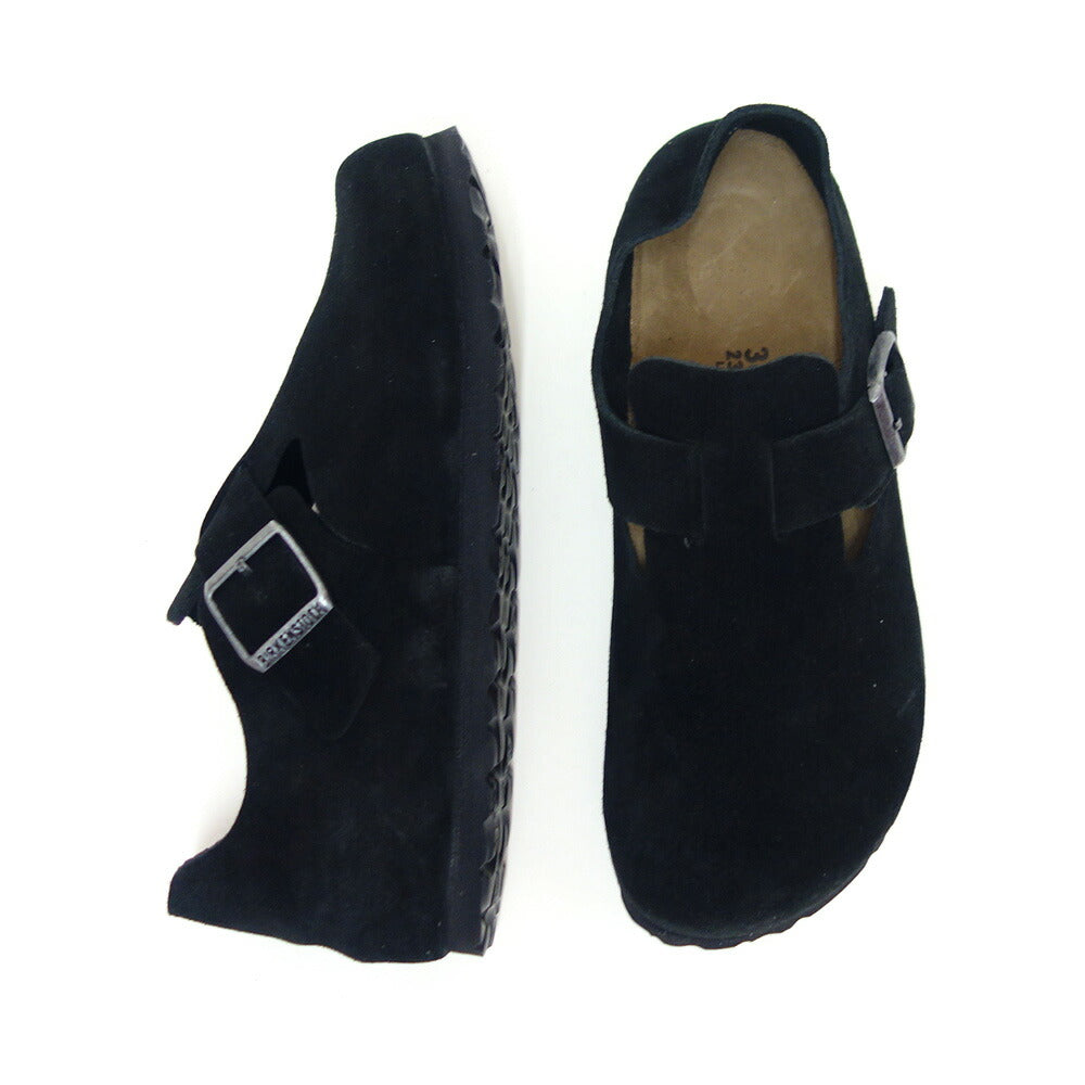 BIRKENSTOCKビルケンシュトックLONDON(ロンドン)ナローフィット(幅狭)ユニセックス1028078(スエードレザー/ブラック)ドイツ生まれの快適シューズ「靴」
