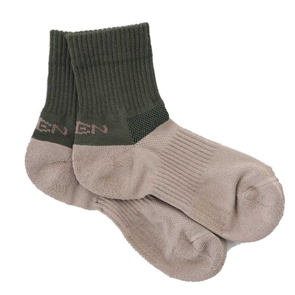 KEEN キーン ワシ ソックス クウォーター (ユニセックス) カラー:Beige(1028190) ・ Grey(1028191) ・ Blue/Brown(1028192) ・ Green/Beige(1028193) 日本製 靴下 アウトドア ウォーキング ハイキング