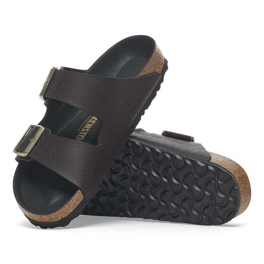 BIRKENSTOCKビルケンシュトックARIZONA(アリゾナ)サフィアーノブラック1029282(レギュラーフィット幅広)メンズサンダルビルコフロールエンボス加工「靴」
