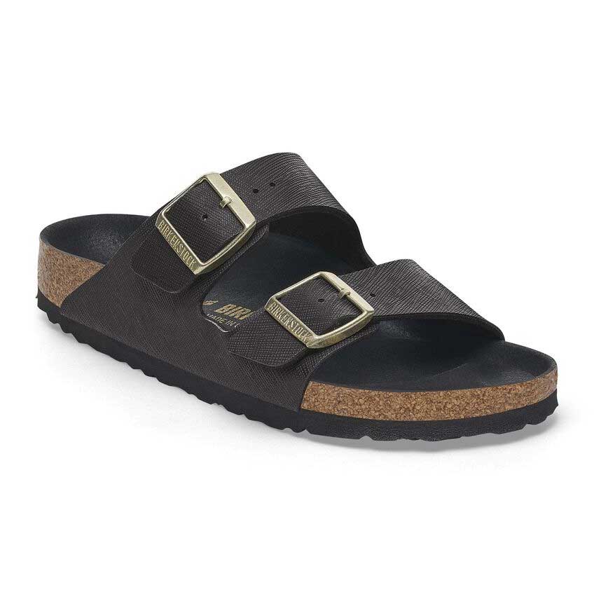 BIRKENSTOCK ビルケンシュトック ARIZONA(アリゾナ)サフィアーノ ブラック 1029493(ナローフィット 幅狭) レディースサンダル ビルコフロール エンボス加工 「靴」