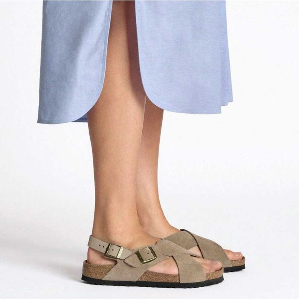 BIRKENSTOCKビルケンシュトックTulumIIVL/NB(トゥルム)スエードレザートープ1029834(ナローフィット幅狭ソフトフットベッド)レディースサンダル「靴」