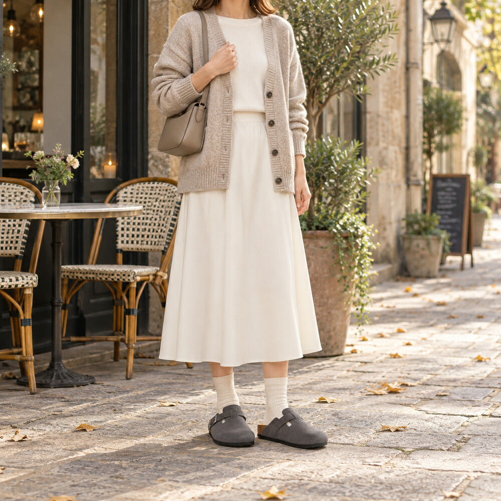ビルケンシュトックBIRKENSTOCKBoston(ボストン)レディース幅狭(ナローフィット)1031678(スエードレザー/チャコール)サボクロッグドイツ製快適サンダル「靴」