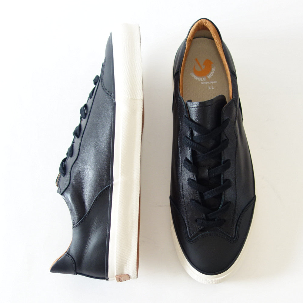 スピングルムーブ SPINGLE MOVE スピングルムーヴ SPM-1034(メンズ)ブラック (05) カンガルーレザー 天然皮革 スニーカー ラバーソール 「靴」