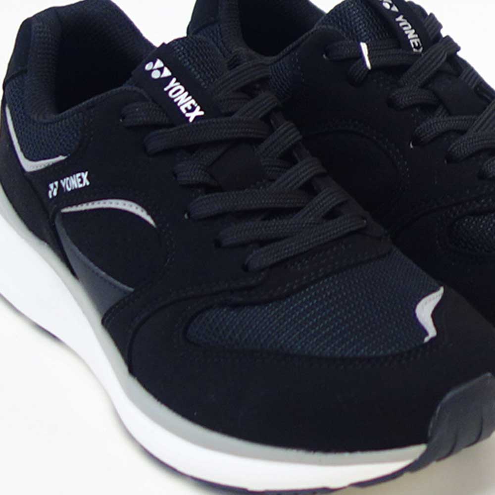 ヨネックスYONEX123007ブラック(ユニセックス)撥水快適ウォーキングパワークッションプラスメッシュ素材楽々フィット3.5E膝腰負担軽減男女兼用旅行靴