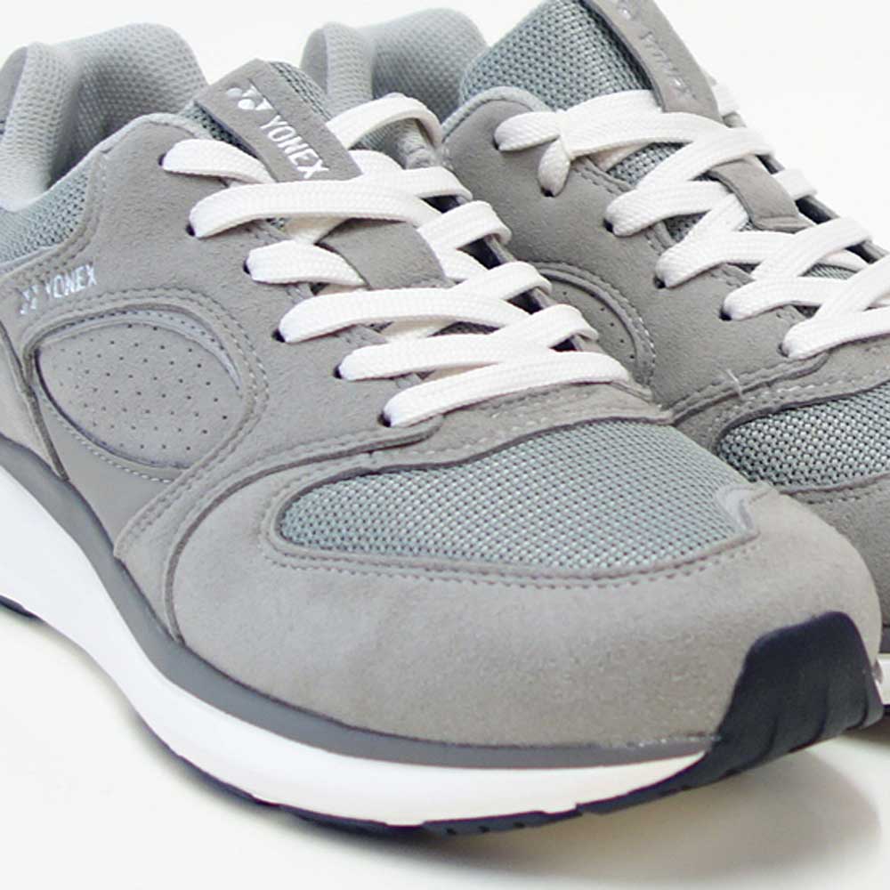 ヨネックスYONEX123010グレー(ユニセックス)撥水快適ウォーキングパワークッションプラスメッシュ素材楽々フィット3.5E膝腰負担軽減男女兼用旅行靴