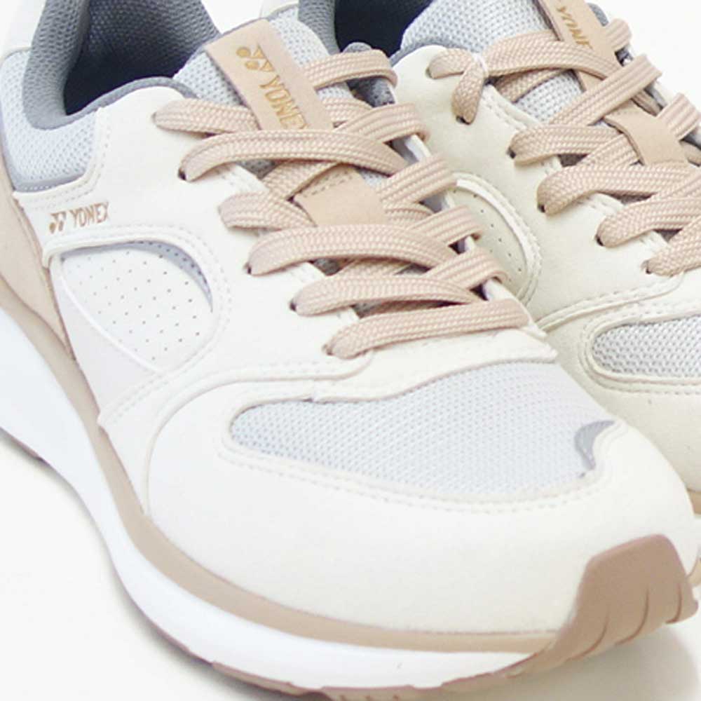 ヨネックスYONEX123420クリーム/ベージュ(ユニセックス)撥水快適ウォーキングパワークッションプラスメッシュ素材楽々フィット3.5E膝腰負担軽減男女兼用旅行靴