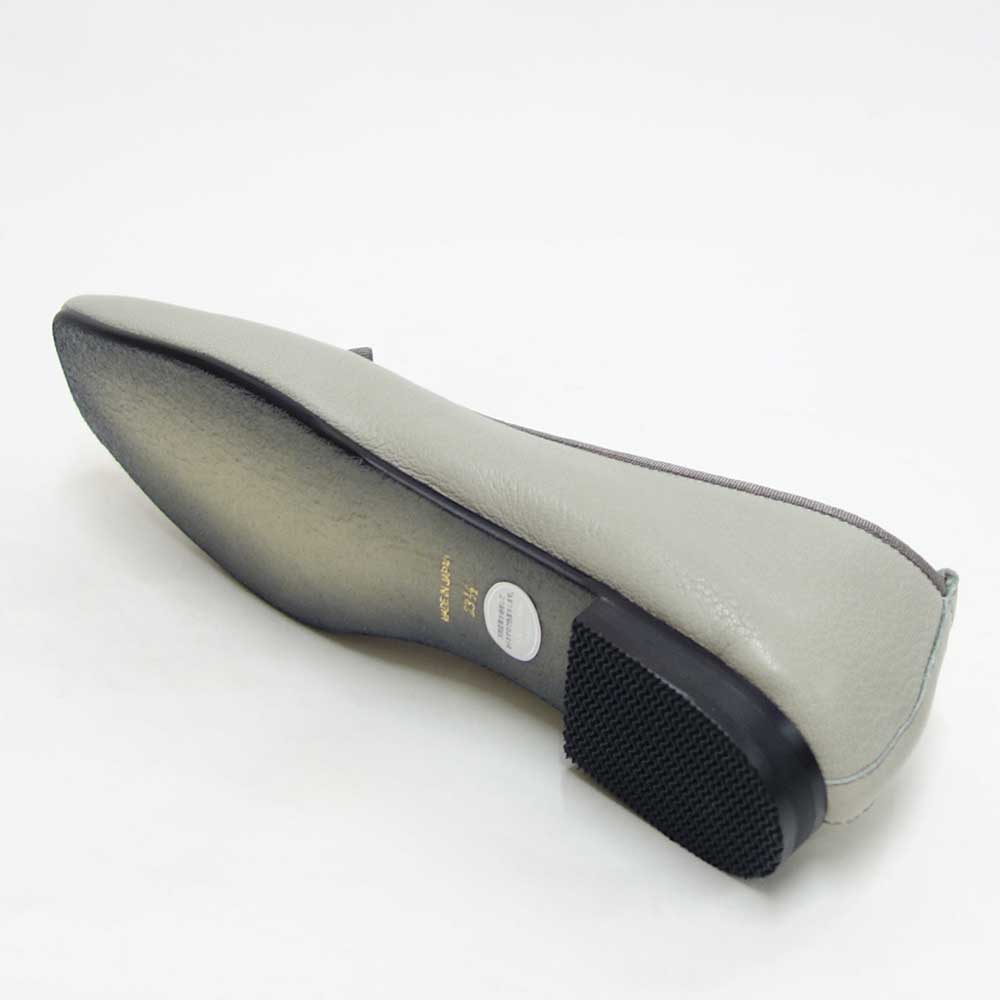 【SALE 50%OFF】 RABOKIGOSHI works(ラボキゴシ ワークス) 12453 ライトグレー スクエアトウパンプス バレエシューズ 1.5cmヒール 「靴」