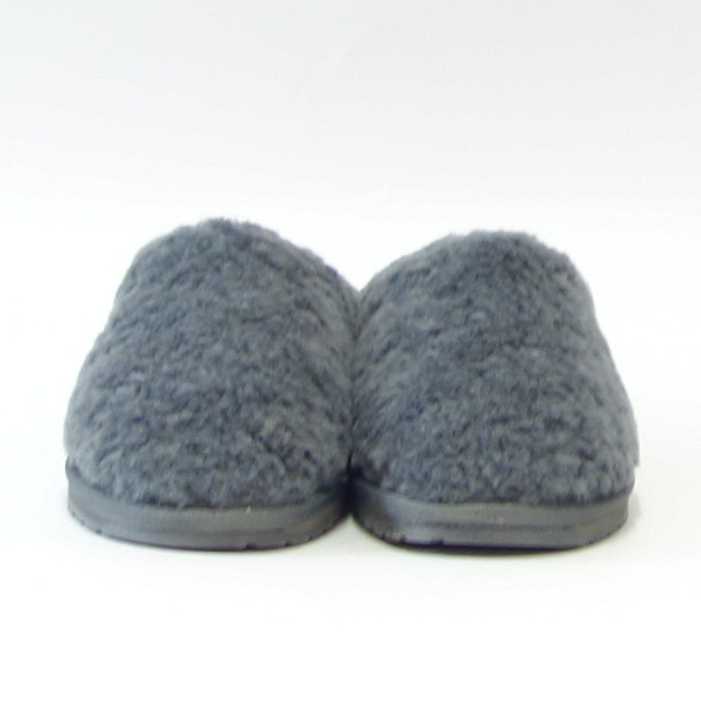 【SALE 30%OFF】 エミュー EMU W 12583 Joy Teddy (ユニセックス) カラー:チャコール ぺたんこウールシューズ ウール スリッポン 「靴」