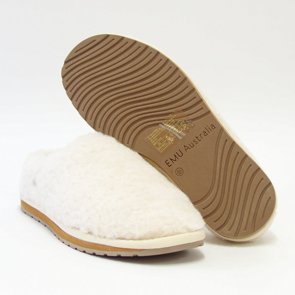 【SALE 30%OFF】 エミュー EMU W 12583 Joy Teddy (ユニセックス) カラー:ナチュラル ぺたんこウールシューズ ウール スリッポン 「靴」