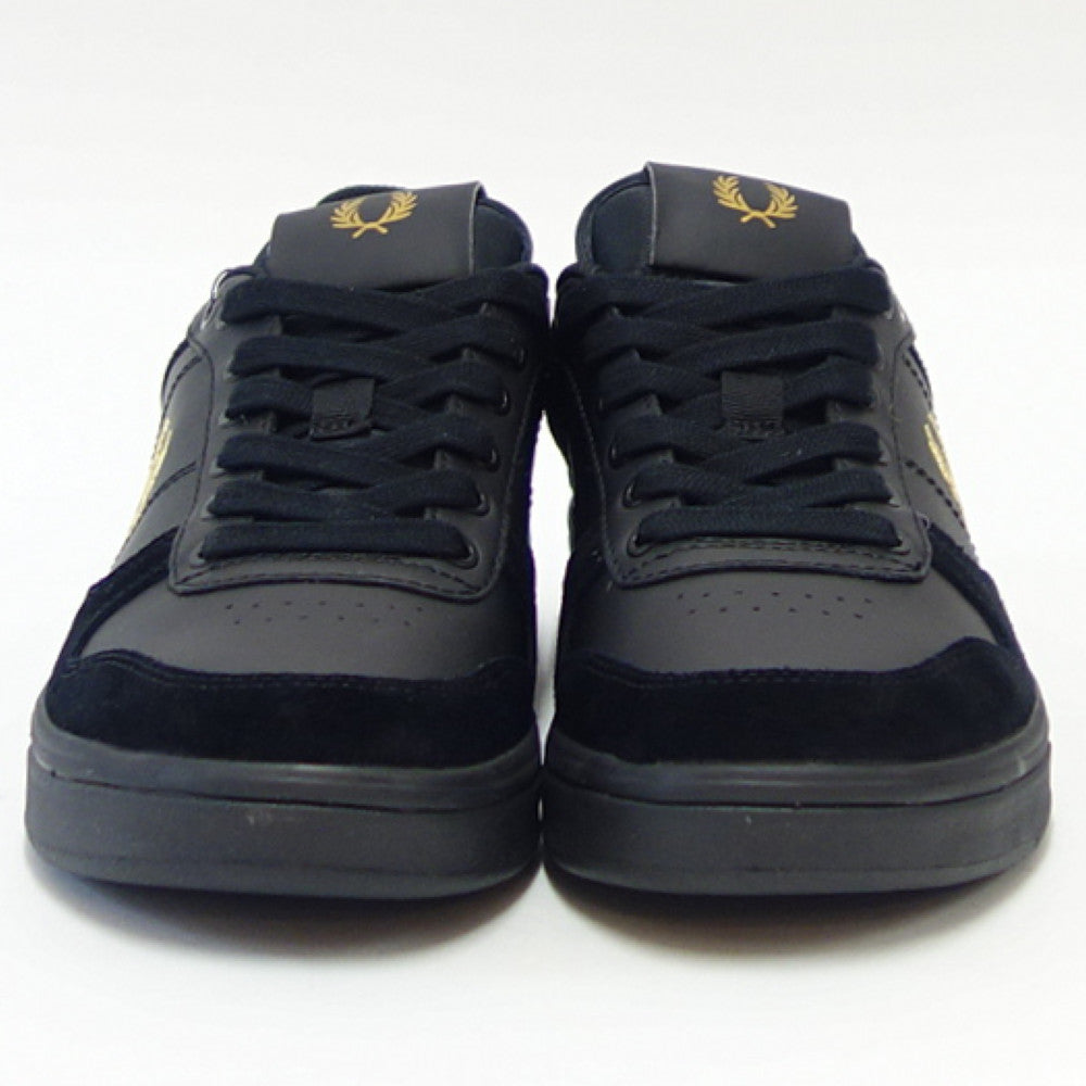 【SALE 30%OFF】 FRED PERRY フレッドペリー B 1260 220(ユニセックス)B300 LEATHER カラー:ブラック 天然皮革のローカットスニーカー 「靴」