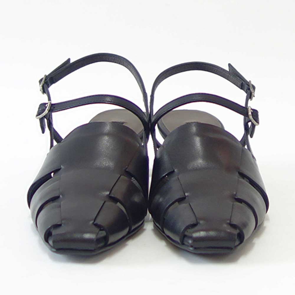【SALE 20%OFF】 ラボキゴシ ワークス RABOKIGOSHI works 12710 ブラック グルカ サンダル 4cmヒール 日本製 天然皮革「靴」
