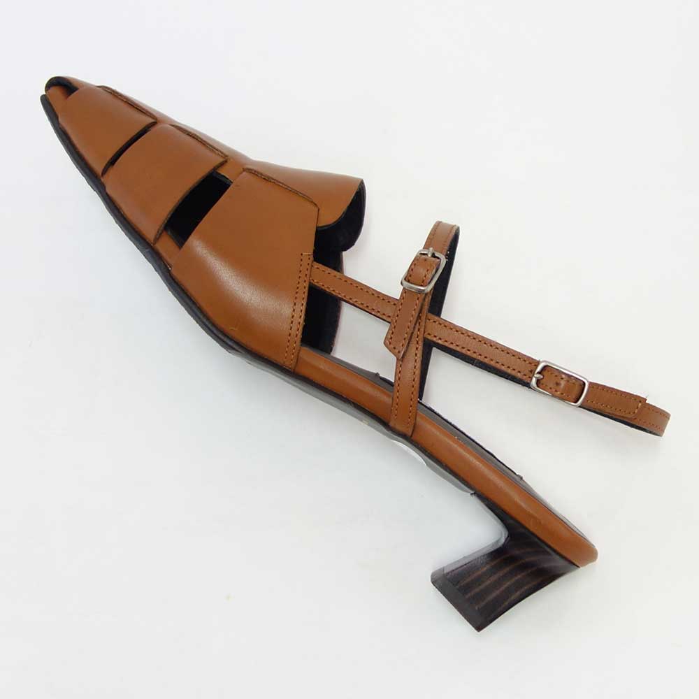 【SALE 20%OFF】 ラボキゴシ ワークス RABOKIGOSHI works 12710 キャメル グルカ サンダル 4cmヒール 日本製 天然皮革「靴」