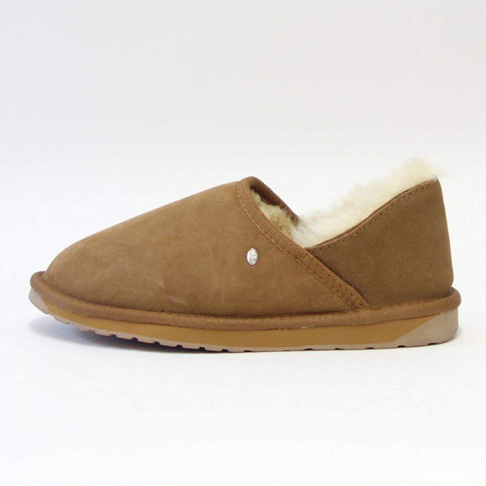 【SALE 30%OFF】 エミュー EMU W 12715 Stlinger Nano Fold Over スティンガーナノ(レディース) カラー:チェスナット ショートムートンモックシューズ 撥水 シープスキン スリッポン 「靴」