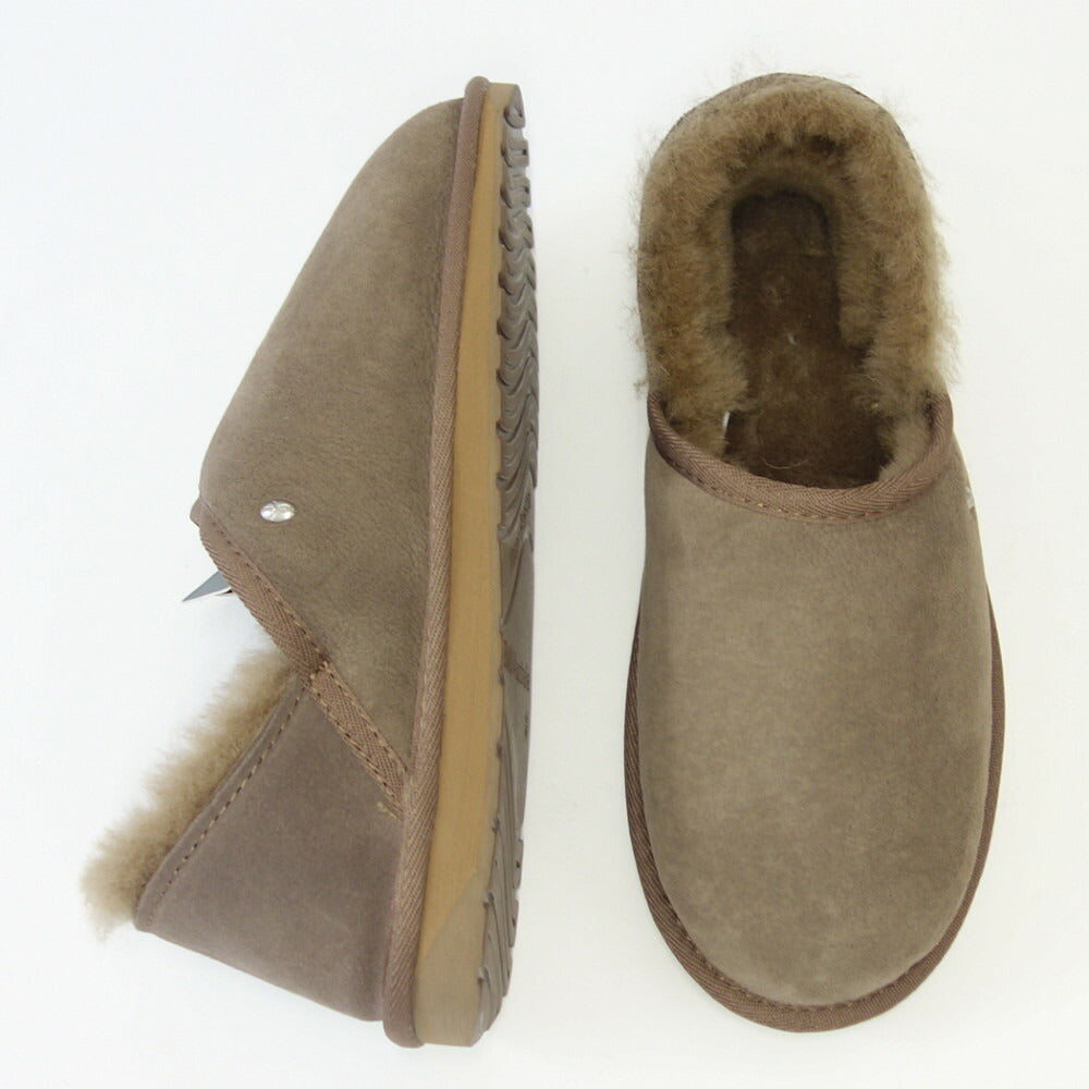 【SALE 30%OFF】 エミュー EMU W 12715 Stlinger Nano Fold Over スティンガーナノ(レディース) カラー:マッシュルーム ショートムートンモックシューズ 撥水 シープスキン スリッポン 「靴」