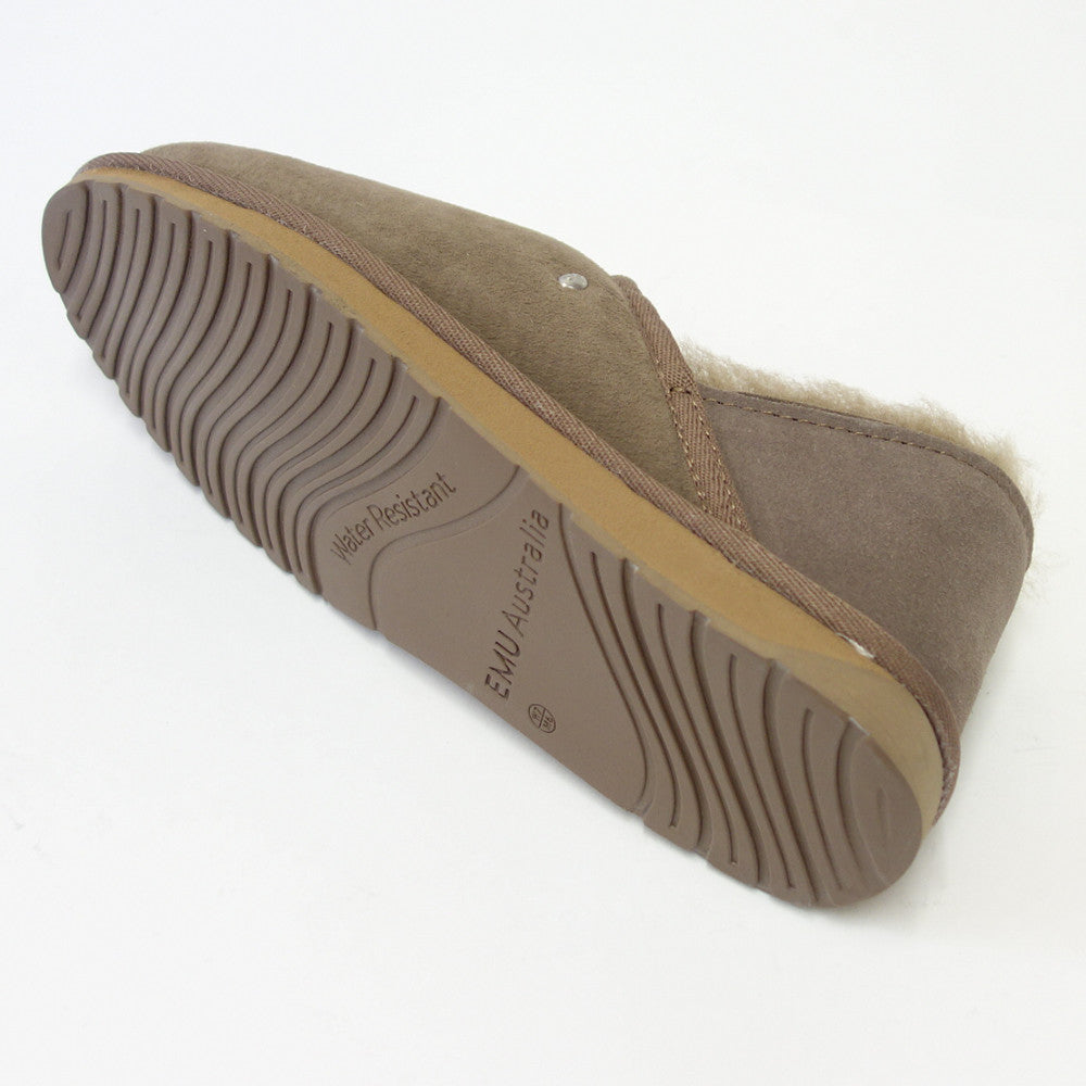 【SALE 30%OFF】 エミュー EMU W 12715 Stlinger Nano Fold Over スティンガーナノ(レディース) カラー:マッシュルーム ショートムートンモックシューズ 撥水 シープスキン スリッポン 「靴」