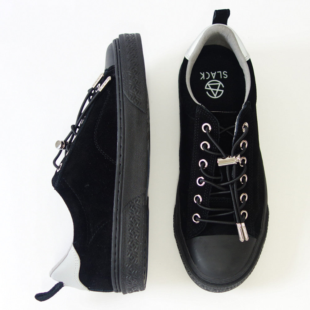 【SALE 50%OFF】 スラック SLACK SL 1401 003(ユニセックス)CLUDE PREMIUM SUEDE カラー:BLACK / BLACK 天然皮革 ローカットスニーカー バルカナイズ製法 「靴」