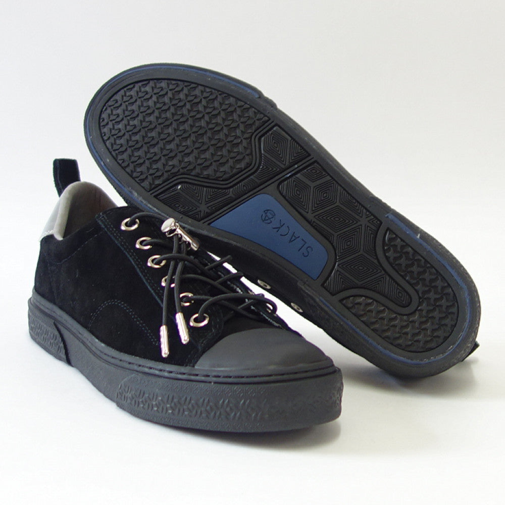 【SALE 50%OFF】 スラック SLACK SL 1401 003(ユニセックス)CLUDE PREMIUM SUEDE カラー:BLACK / BLACK 天然皮革 ローカットスニーカー バルカナイズ製法 「靴」