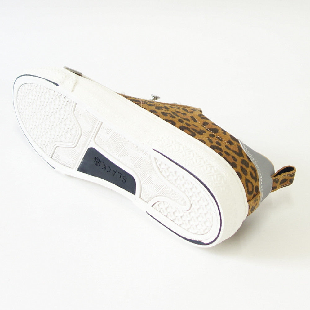 【SALE 50%OFF】 スラック SLACK SL 1401 772(ユニセックス 23.5cm 24cm 24.5cm)CLUDE PREMIUM SUEDE カラー:LEPARD / WHITE 天然皮革 ローカットスニーカー バルカナイズ製法 「靴」