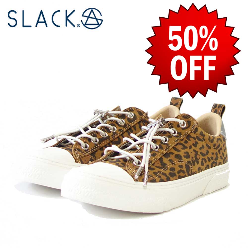 【SALE 50%OFF】 スラック SLACK SL 1401 772(ユニセックス 23.5cm 24cm 24.5cm)CLUDE PREMIUM SUEDE カラー:LEPARD / WHITE 天然皮革 ローカットスニーカー バルカナイズ製法 「靴」