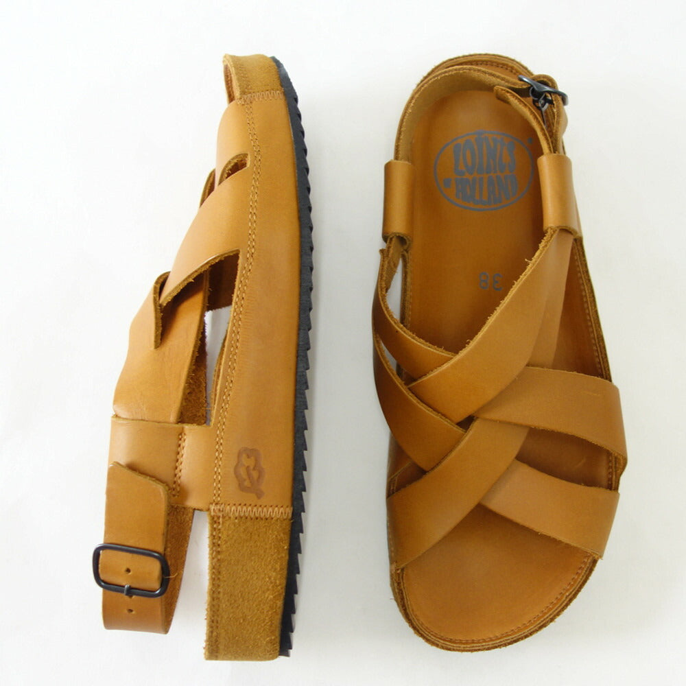 【SALE 50%OFF】 Loint's ロインツ 14252255 コニャック(レディース) Aruba 天然皮革 サンダル バックストラップ 「靴」