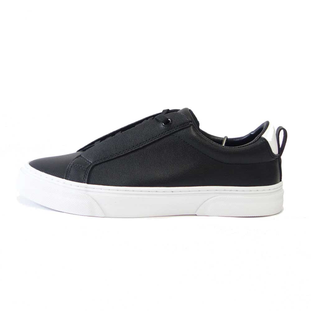 【SALE 50%OFF】 スラック SLACK SL 1518 001(ユニセックス)LIBERIO(リベリオ) カラー:BLACK / WHITE 人工皮革 ローカットスニーカー バルカナイズ製法 「靴」